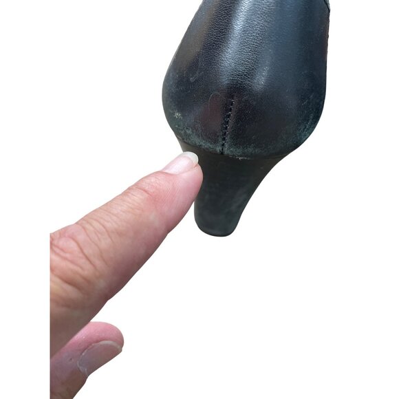 Ralph Lauren Lauren Womens Black Leather Wedge Heels Size 7.5B SKU 9179 - Picture 13 of 14